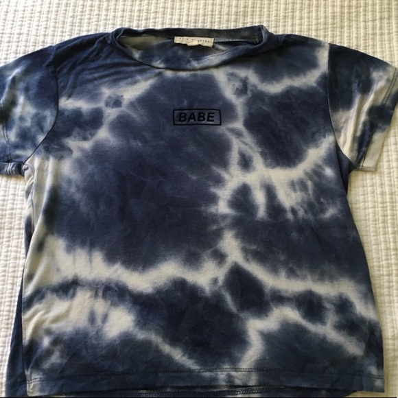 Blue Tie Dye “Babe” Tee - Picture 4 of 4